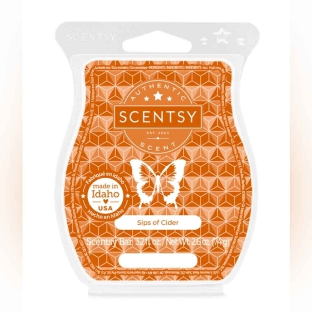 Scentsy Sips of Cider Wax Melts Blood Orange Ginger Cinnamon Stick Autumn
